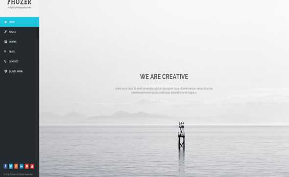 Phozer - Creativemarket Photography HTML5 Template