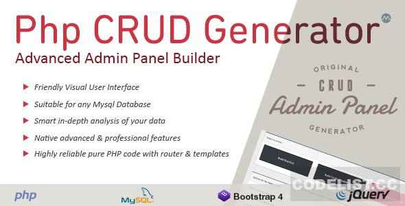 PHP CRUD Generator v1.7.7 - nulled