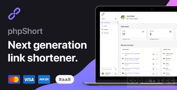 phpShort v50 - URL Shortener Platform - nulled