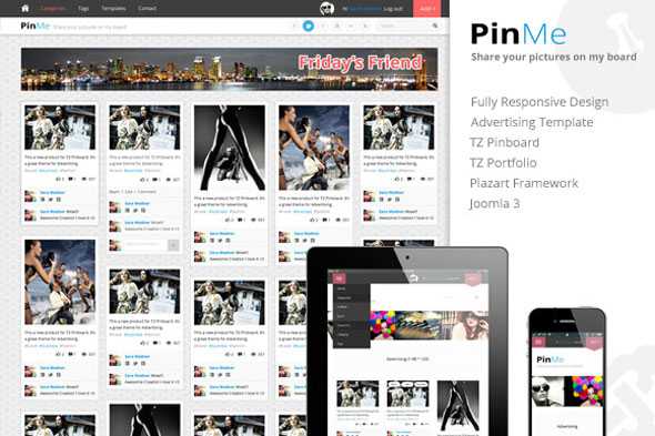 PinMe - Creativemarket Responsive Joomla Template