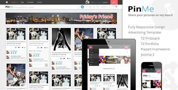 PinMe - Themeforest Advertisement Responsive Joomla Template