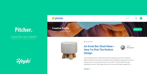 Pitcher - Theme for Any Content