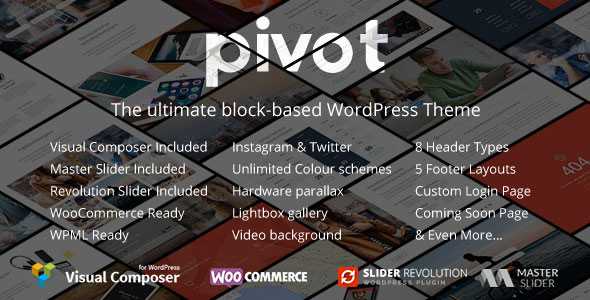 Pivot v1.3.9 - Responsive Multipurpose WordPress Theme