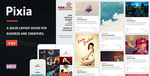 Pixia v6.2 - Showcase WordPress Theme
