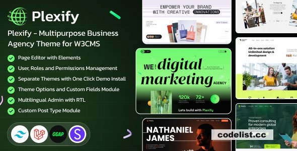 Plexify v1.4 - Multipurpose Business Agency Theme for W3CMS
