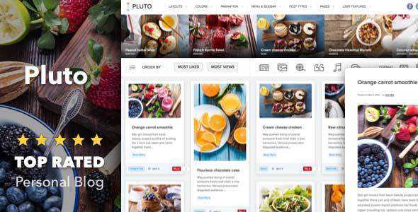 Pluto v3.0 - Clean Personal WordPress Masonry Blog Theme