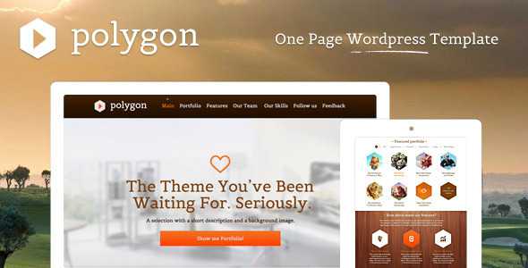 Polygon - One Page Wordpress Portfolio Template