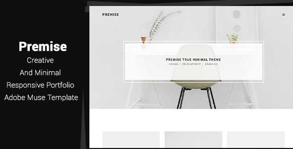 Premise - Creative and Minimal Portfolio Adobe Muse Template