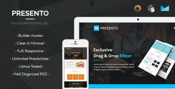 Presento - Corporate, Personal, Wedding, Restaurant, Medical Email + Builder Access