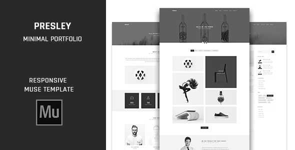 Presley - Minimal Multipage Portfolio Muse Template