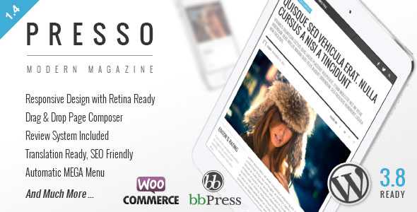 PRESSO - Themeforest Clean & Modern Magazine Theme