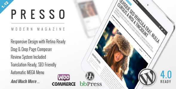 PRESSO v1.13.1 - Clean & Modern Magazine Theme