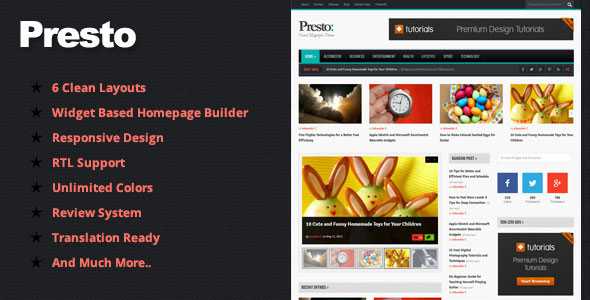 Presto - Themeforest Powerful Blog/Magazine WordPress Theme