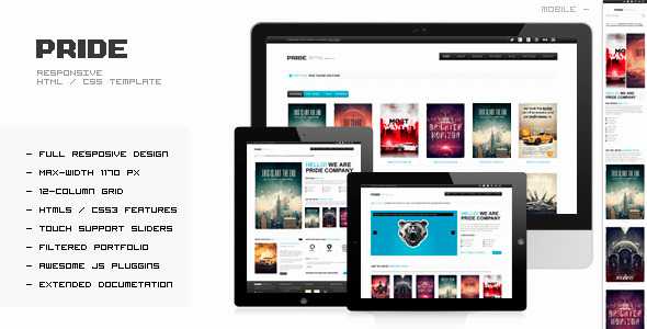 PRIDE v1.2 - Responsive HTML Template