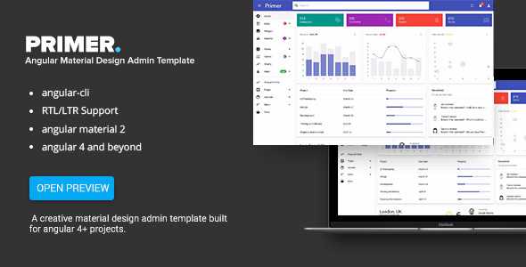 Primer v3.1.1 - Angular 5 Material Design Admin Template