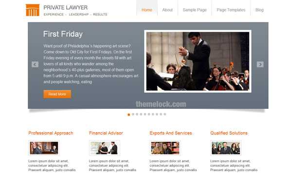 Private Lawyer - Templatic Wordpress Theme
