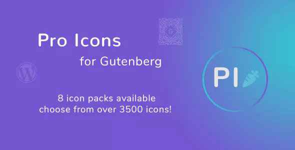 Pro Icons for Gutenberg WordPress Editor v1.0.0