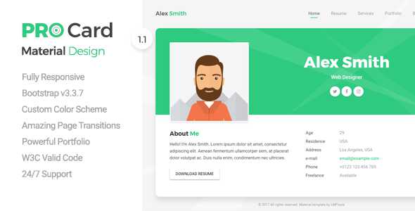 ProCard - Resume/CV & vCard