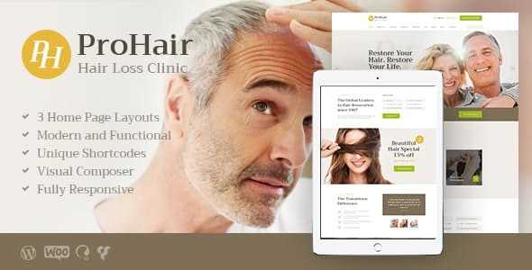 ProHair v1.2.1 - Hair Loss Clinic & Cosmetology WordPress Theme