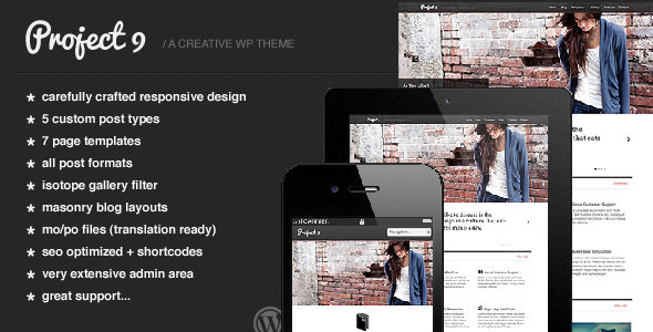 THEMEFOREST PROJECT 9 - CREATIVE WORDPRESS THEME