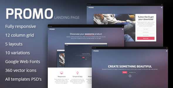 Promo Landing Page - Themeforest HTML Template