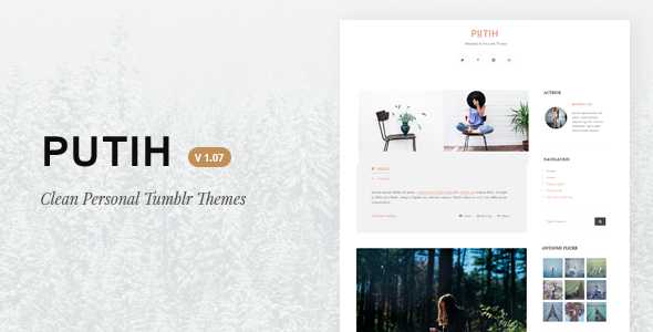 Putih | Clean Personal Tumblr Theme