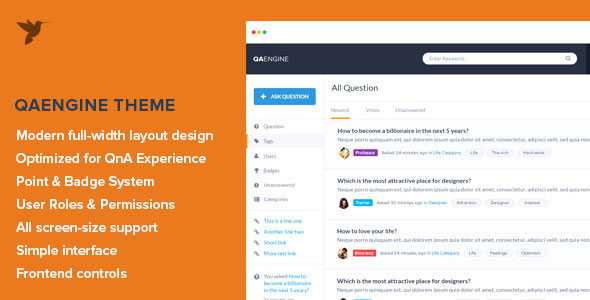 QAEngine v2.0.12 - Question and Answer WordPress Theme