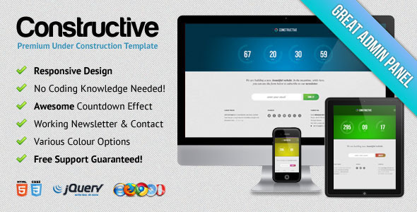 Constructive - Themeforest Responsive Under Construction Page