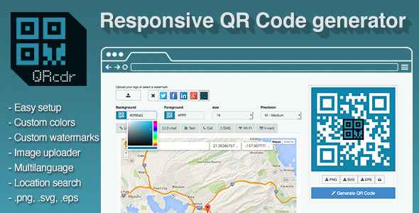 QRcdr - responsive QR Code generator