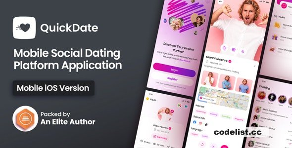 QuickDate IOS v2.2 - Mobile Social Dating Platform Application