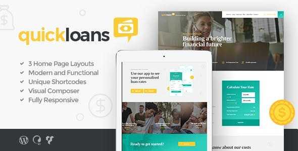 QuickLoans v1.4.0 - Loan Company & Banking Business WordPress Theme