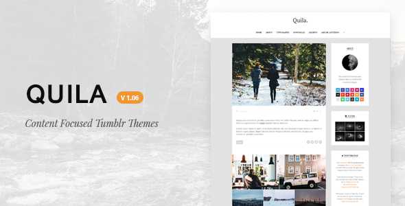 Quila - Clean Content-Focused Tumblr Theme