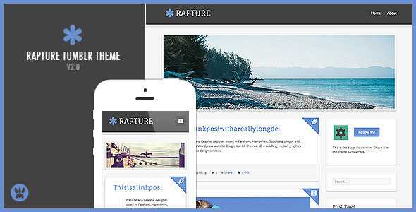 Rapture - Themeforest Responsive Tumblr Theme