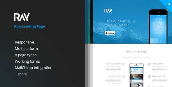 Ray - Themeforest App Landing Page
