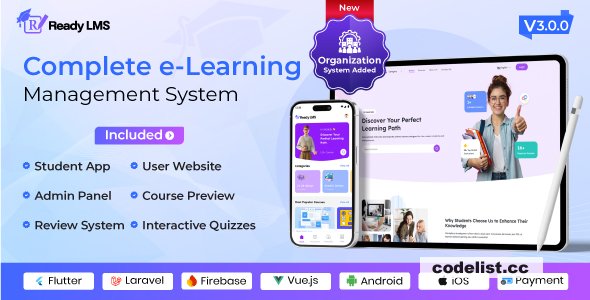 Ready LMS v3.1.0 - Complete Learning Management System Websites, Mobile app with Admin panel - nulled