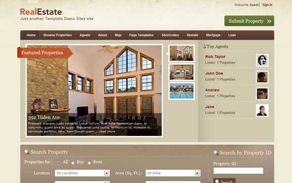Real Estate 2 - Templatic Premium WP Theme