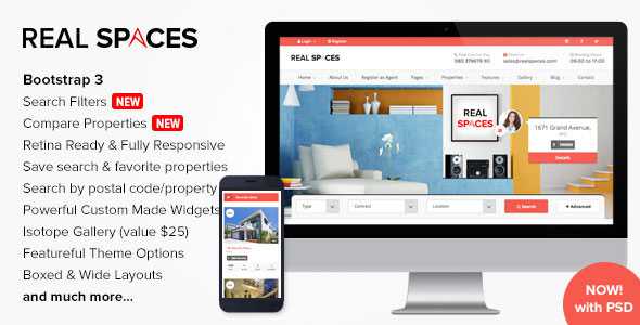 Real Spaces v1.2.1 - Wordpress Real Estate Theme