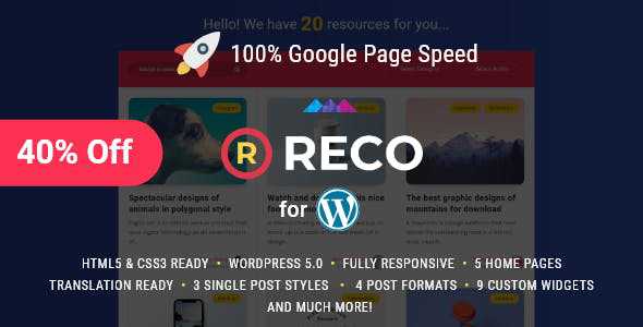 Reco v2.9.3 - Minimal Theme for Freebies