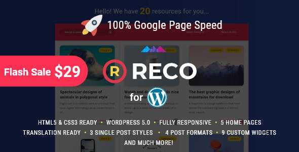 Reco v3.0.0 - Minimal Theme for Freebies
