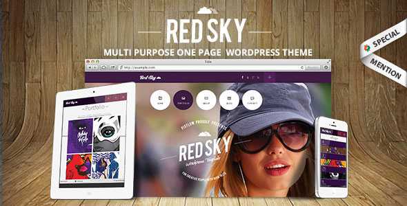 Red Sky - Themeforest One Page Multi-Purpose WP Theme