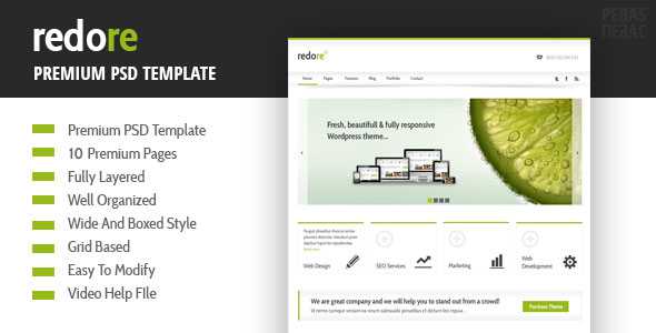 Redore - Themeforest Creative PSD Template