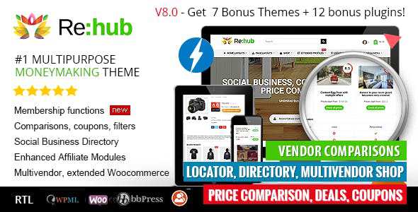 REHub v8.5.2 - Price Comparison, Business Community