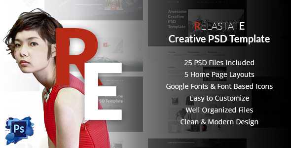 Relastate - Creative Digital Agency PSD Template