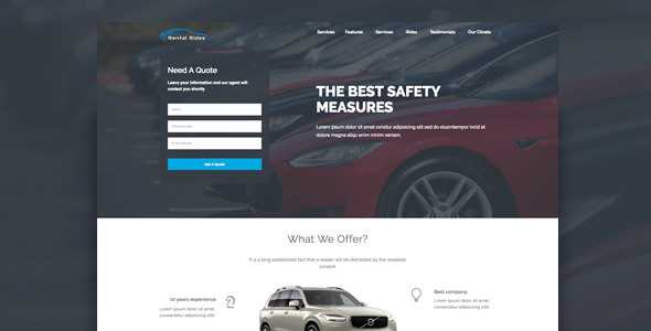 Rental Rides - Unbounce Landing Page