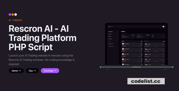 Rescron AI v5.1.0 - AI Trading Platform PHP Script - nulled