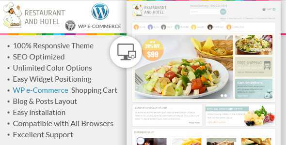 Restaurant - Themeforest Wordpress E-Commerce Theme