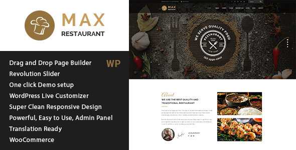 Restaurant v1.3.2 - Responsive WordPress Theme