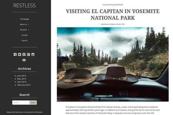 Restless - Creativemarket WordPress Theme