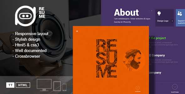 Resume - One-Page Creative CV Template