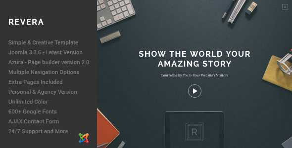 Revera v1.1 - Simple and Creative Portfolio Joomla Template
